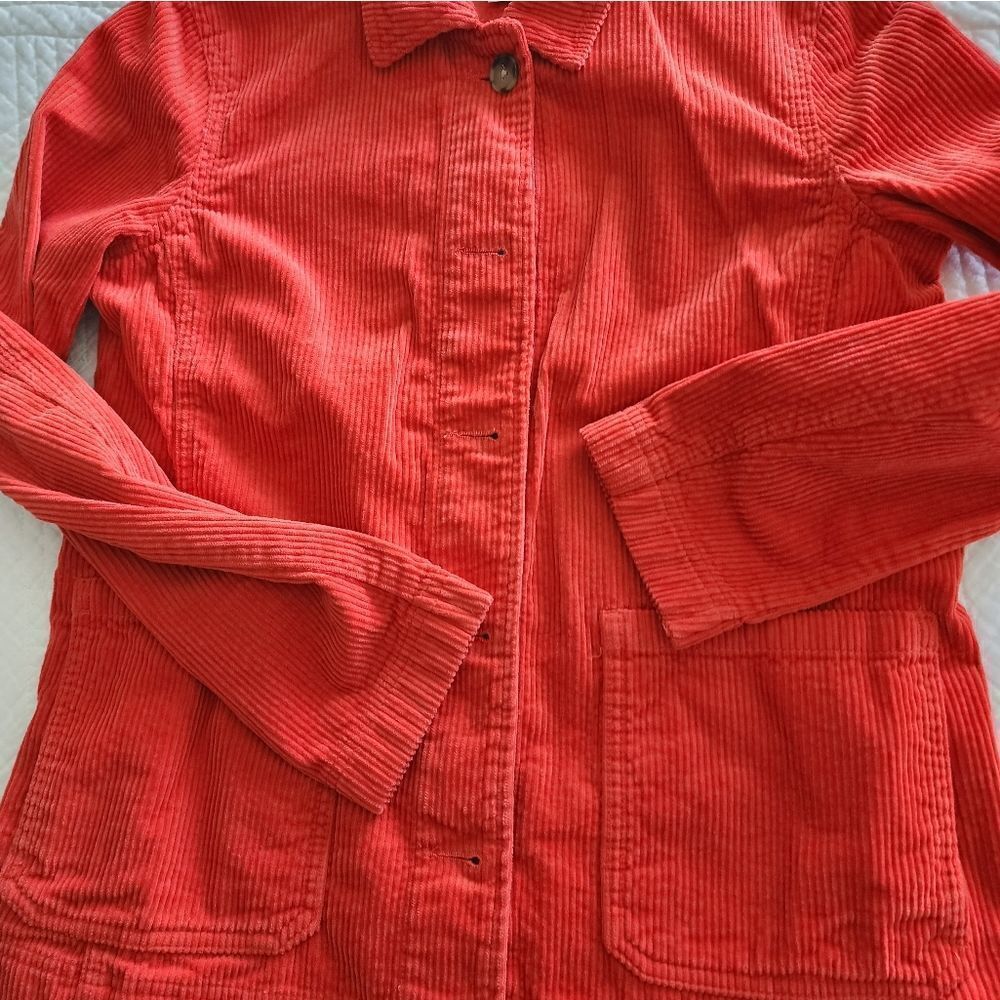 LOFT corduroy button front pockets boxi long sleeve shaket - Picture 11 of 13